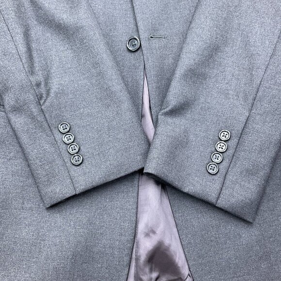 Pronto Uomo Blazer Men 42XLong Gray‎ Flannel Super 100s Tasmania Wool Classic - Picture 3 of 14